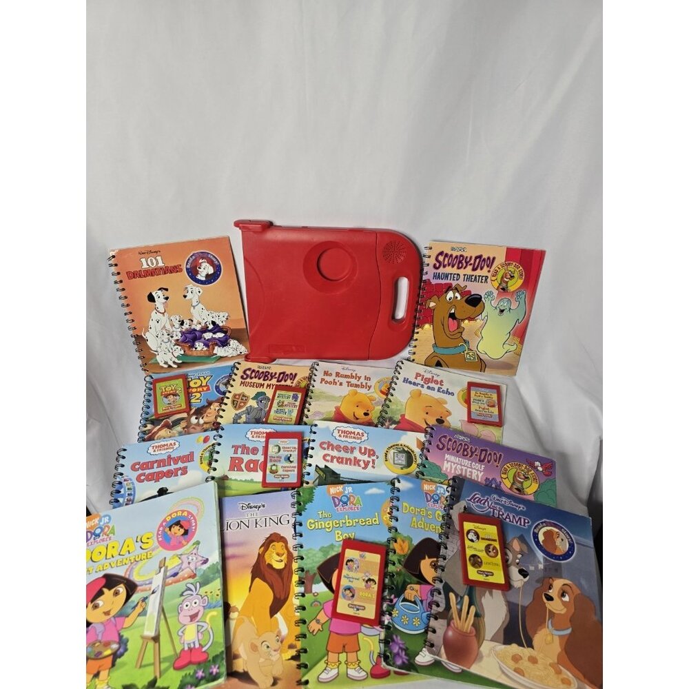 Story Reader System Lot With 15 Books, 6 Cartridges- Lion King Doesn't Work-Read